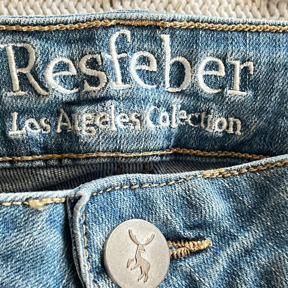 Resfeber Blue Light Wash Skinny Boyfriend Ankle Jeans Women’s Size 14 - Picture 14 of 15